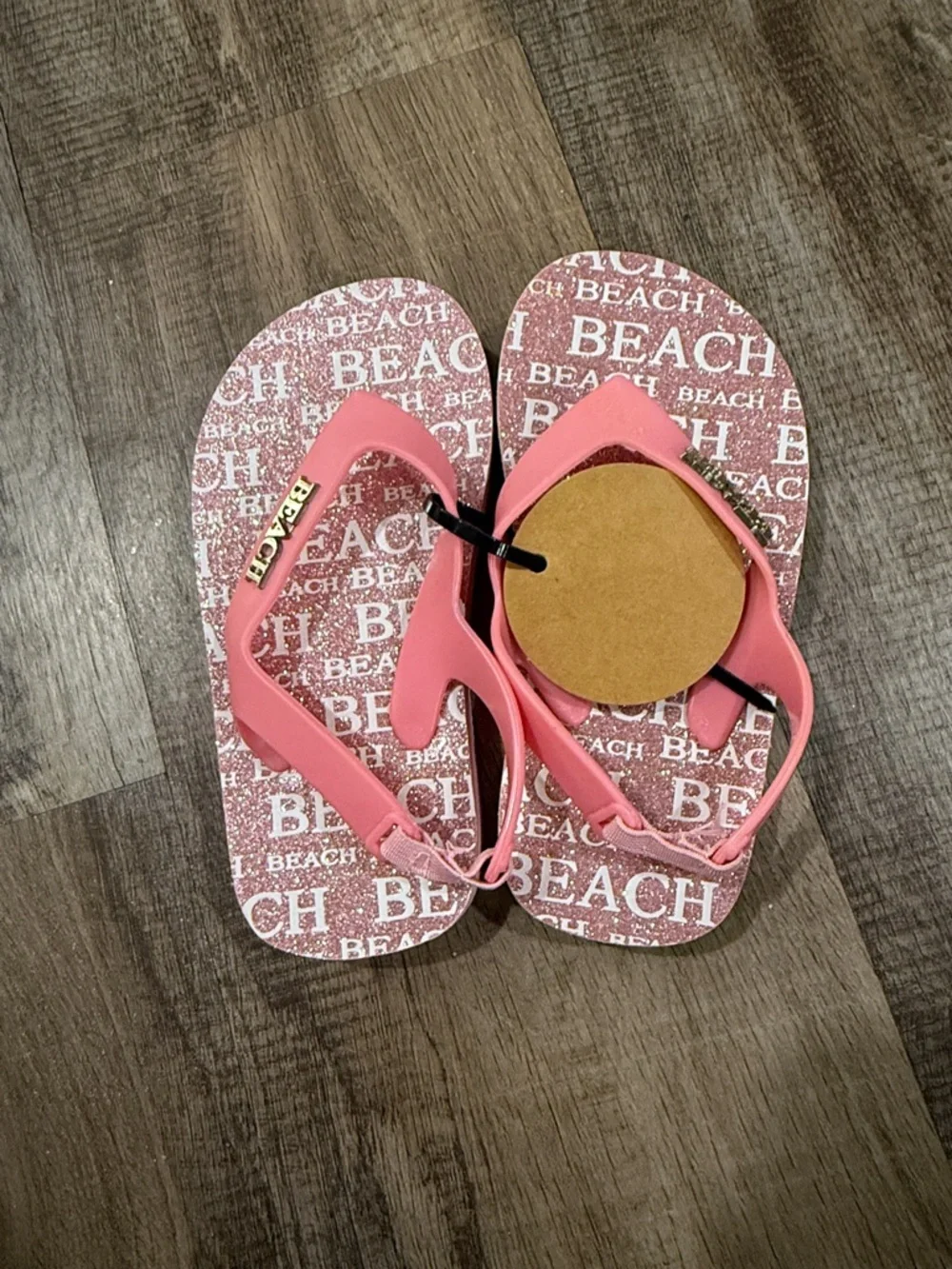 Kids Pink Beach Flip Flop Sandals - Beach Branding
